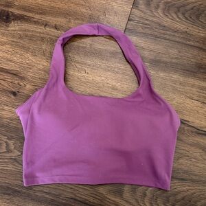 Purple Halter Crop Top Size Small